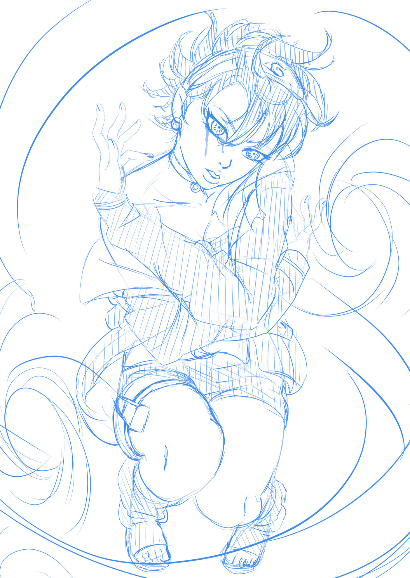 A Personal Fan Sketch I wanted to capture her power and add bunch of swirls to grab center focus of the character